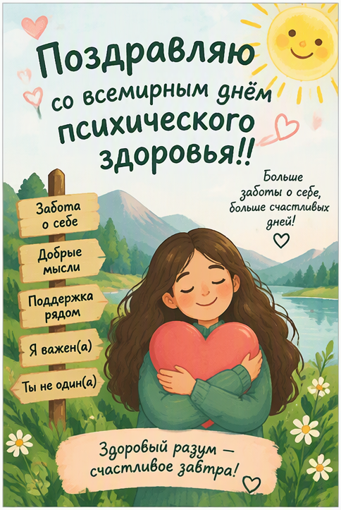 Поздравляю со Всемирным днём психического здоровья!